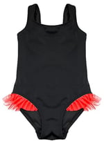 DEEP BEACH SİYAH KIRMIZI FIRFIR DETAYLI KIZ ÇOCUK MAYO DB200618CM SİYAH-KIRMIZI 13-14 Yaş