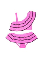 DEEP BEACH Sutaşı detaylı kız çocuk bikini takım NEON FUŞYA 10-11 Yaş