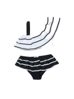 DEEP BEACH Sutaşı detaylı kız çocuk bikini takım SİYAH 9-10 Yaş