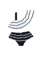 DEEP BEACH Sutaşı detaylı kız çocuk bikini takım SİYAH 9-10 Yaş