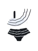DEEP BEACH Sutaşı detaylı kız çocuk bikini takım SİYAH 10-11 Yaş