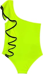 DEEP BEACH Sutaşı detaylı kız çocuk mayo DB200740CM NEON SARI 5-6 Yaş