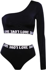 DEEP BEACH TEK KOLLU BIKINI TAKIM DB200512BT SİYAH 40