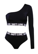 DEEP BEACH TEK KOLLU BIKINI TAKIM DB200512BT SİYAH 34