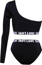 DEEP BEACH TEK KOLLU BIKINI TAKIM DB200512BT SİYAH 38