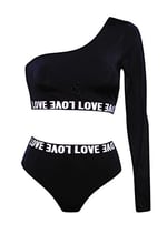 DEEP BEACH TEK KOLLU BIKINI TAKIM DB200512BT SİYAH 40