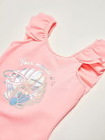 DEEP BEACH Varak baskılı kız çocuk mayo DB200722CM AÇIK PEMBE 11-12 Yaş