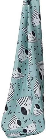 DEEPERLOVE Blue Zebra Muslin Çok Amaçlı Örtü