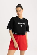 DeFacto B9953AX Kısa Kollu T-Shirt Kadın