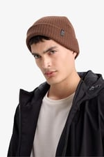 DeFacto Basic Düz Triko Bere, Tek Ebat, R6055AZ24WN, Kahve-BN317, Erkek