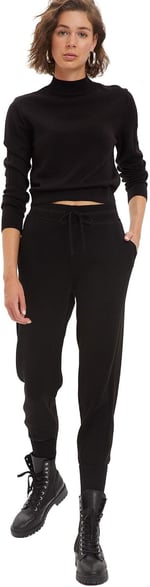 DeFacto Beli Bağcıklı Relax Fit Triko Jogger Pantolon