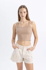 DeFacto Coool Fitted Vücuda Oturan Fitilli Kaşkorse Basic Düz Atlet