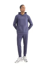 DeFacto DeFactoFit Standart Fit Beli Bağcıklı Lastikli Paça Skuba Dalgıç Kumaş Jogger Eşofman Altı Mor XL