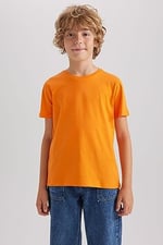 DeFacto Erkek Çocuk Regular Fit Kısa Kollu Tişört, Siyah, 4/5 Yaş