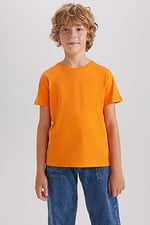 DeFacto Erkek Çocuk Regular Fit Kısa Kollu Tişört, Siyah, 4/5 Yaş