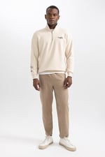 DeFacto Erkek Comfort Fit Dik Yaka Sweatshirt