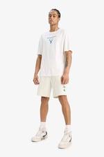 DeFacto Erkek DeFactoFit NBA Milwaukee Bucks Oversize Fit Bisiklet Yaka %100 Pamuk Tişört