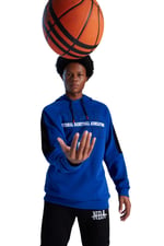 DeFacto Erkek DeFactoFit NBA Wordmark Standart Fit Kapüşonlu Sweatshirt, Saks, S
