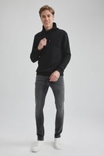 DeFacto Erkek Regular Fit Şal Yaka Sweatshirt