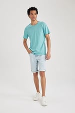 DeFacto Erkek Slim Fit Bisiklet Yaka Basic Tişört