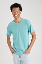 DeFacto Erkek Slim Fit Bisiklet Yaka Basic Tişört