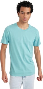 DeFacto Erkek Slim Fit Bisiklet Yaka Basic Tişört
