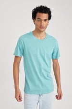 DeFacto Erkek Slim Fit Bisiklet Yaka Basic Tişört