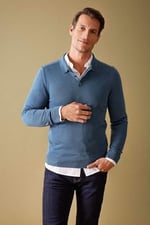 DeFacto Erkek Slim Fit Polo Yaka Kazak