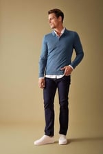 DeFacto Erkek Slim Fit Polo Yaka Kazak