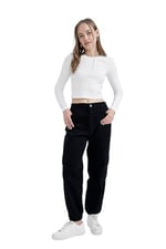 DeFacto Gabardin Jogger Pantolon Normal Bel Basic Düz Kargo Cepli