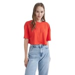 DeFacto Kadın Coool Oversize Fit Kısa Kollu %100 Pamuk Tişört