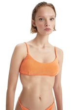 DeFacto Kadın Fall in Love Regular Fit Havlu Kumaş Bikini Üstü