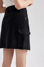 DeFacto Kadın Kargo Fit Jean Mini Etek