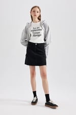 DeFacto Kadın Kargo Fit Jean Mini Etek