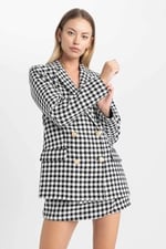 DeFacto Kadın Oversize Fit Tweed Blazer