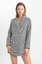 DeFacto Kadın Oversize Fit Tweed Blazer