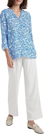 DeFacto Kadın Traditional Regular Fit Bisiklet Yaka Uzun Kollu Gömlek
