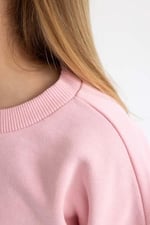 DeFacto Kız Çocuk Regular Fit Bisiklet Yaka Sweatshirt