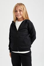 DeFacto Kız Çocuk Regular Fit Okula Dönüş Kapüşonlu Hırka - Seçenekler: 4/5 Y, 5/6 Y, 6/7 Y, 7/8 Y, 8/9 Y, 9/10 Y, 10/11 Y, 11/12 Y...
