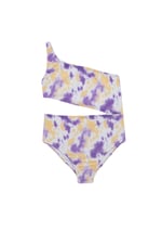 DeFacto Kız Çocuk Tek Omuzlu Desenli Mayo