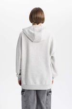 DeFacto Oversize Geniş Kalıp Kapüşonlu Sweatshirt