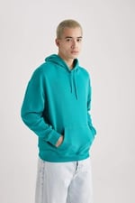 DeFacto Oversıze Kapüşonlu Sweatshirt B7849AXNS Erkek