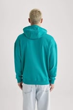 DeFacto Oversıze Kapüşonlu Sweatshirt B7849AXNS Erkek