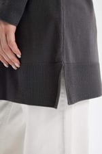 DeFacto Regular Fit Bisiklet Yaka Kzak Tunik Antrasit 3XL