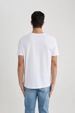 DeFacto Sevgililer Günü Unisex Kısa Kollu T-Shirt Üniseks Yetişkin Beyaz