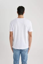 DeFacto Sevgililer Günü Unisex Kısa Kollu T-Shirt Üniseks Yetişkin Beyaz