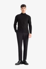 DeFacto Slim Fit Dar Kesim Balıkçı Yaka Basic Düz Triko Kazak