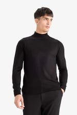 DeFacto Slim Fit Dar Kesim Balıkçı Yaka Basic Düz Triko Kazak