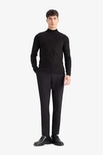 DeFacto Slim Fit Dar Kesim Balıkçı Yaka Basic Düz Triko Kazak
