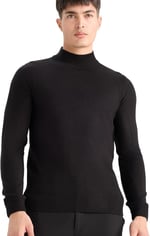 DeFacto Slim Fit Dar Kesim Balıkçı Yaka Basic Düz Triko Kazak